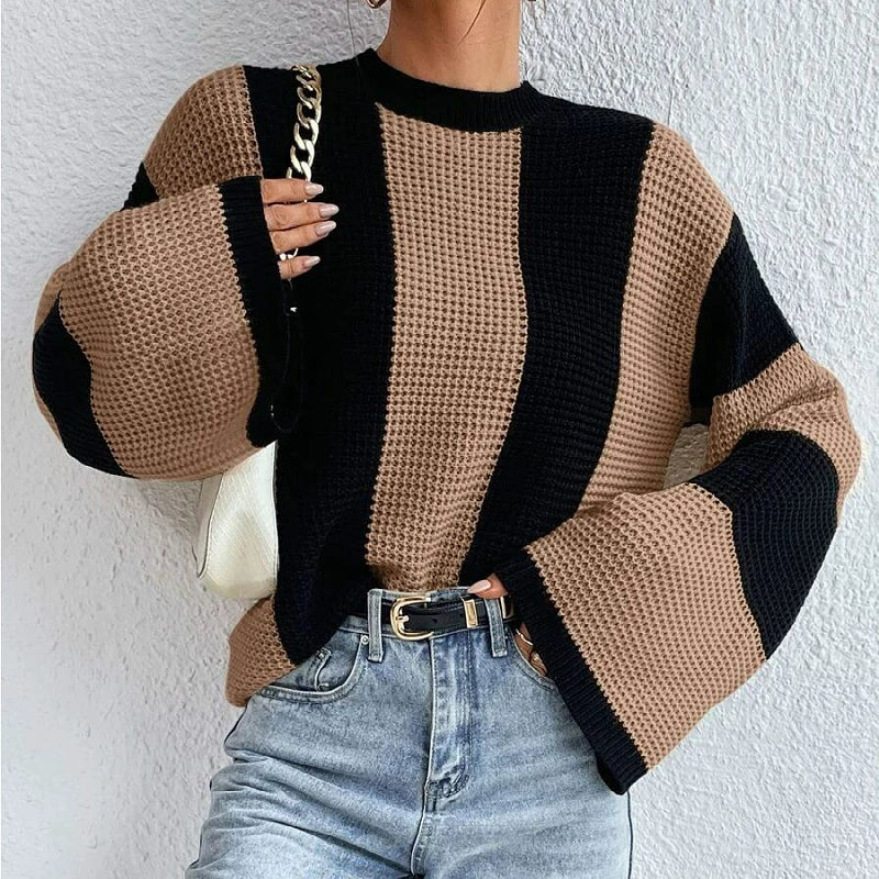 Trendy Comfortabele Dames Sweater Met Brede Mouwen