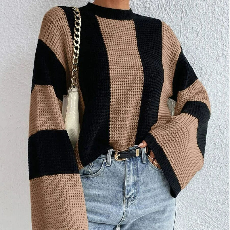 Trendy Comfortabele Dames Sweater Met Brede Mouwen