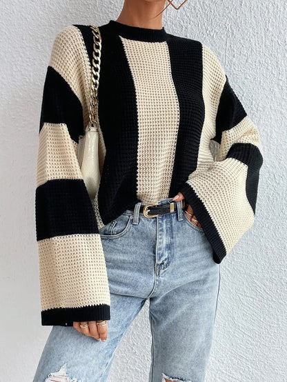 Trendy Comfortabele Dames Sweater Met Brede Mouwen