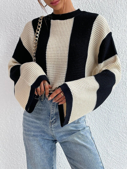 Trendy Comfortabele Dames Sweater Met Brede Mouwen
