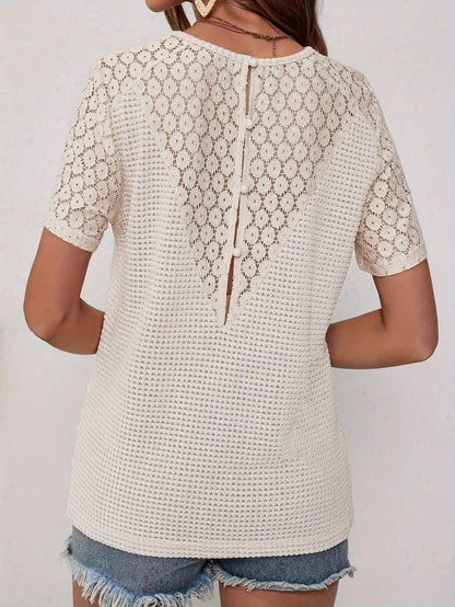 Caryna | Gebreide Zomer Top - Korte Mouw