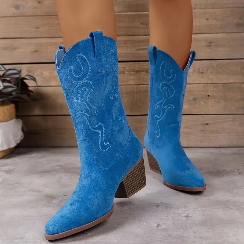 Trendy Cowboy Style Dames laarzen met Hak