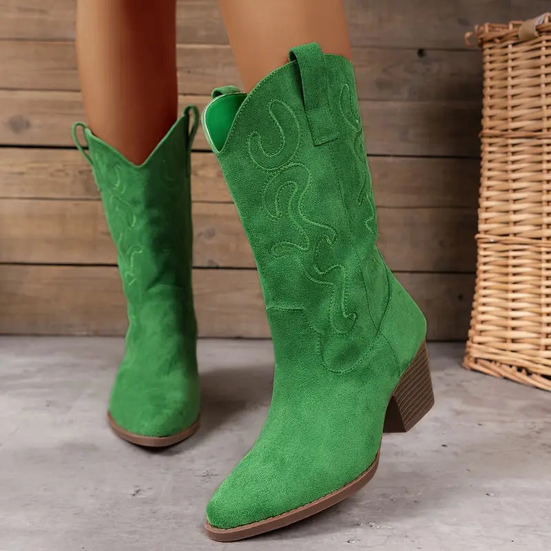 Trendy Cowboy Style Dames laarzen met Hak