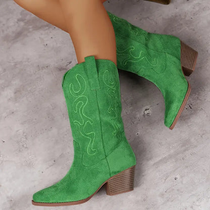 Trendy Cowboy Style Dames laarzen met Hak