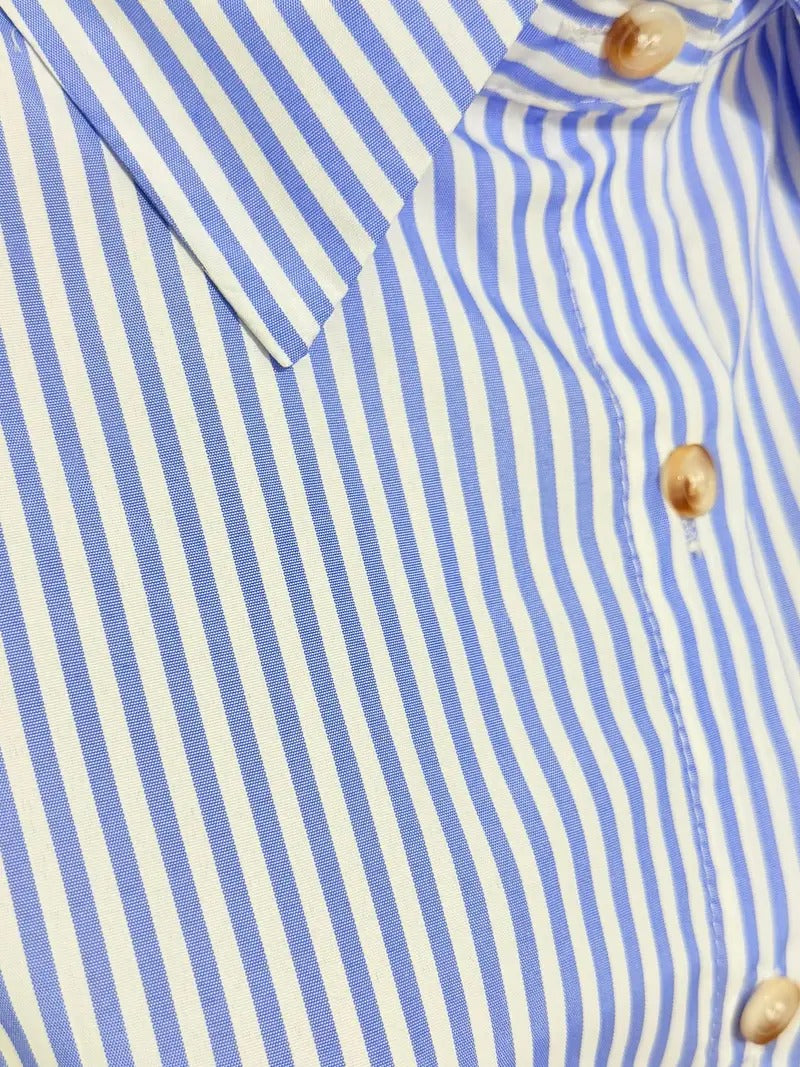 Gestreepte blouse voor vrouwen | knoopjes en lange mouw
