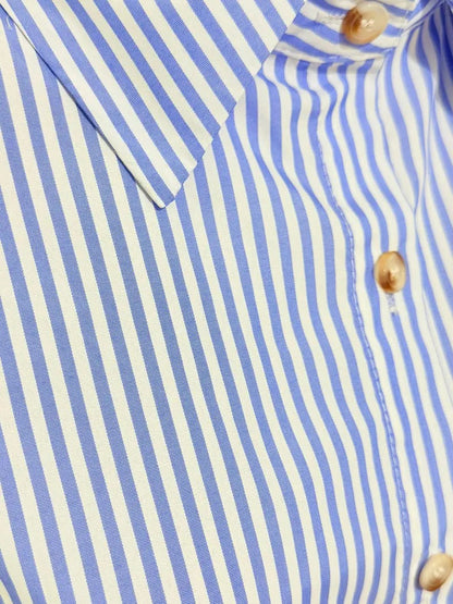 Gestreepte blouse voor vrouwen | knoopjes en lange mouw