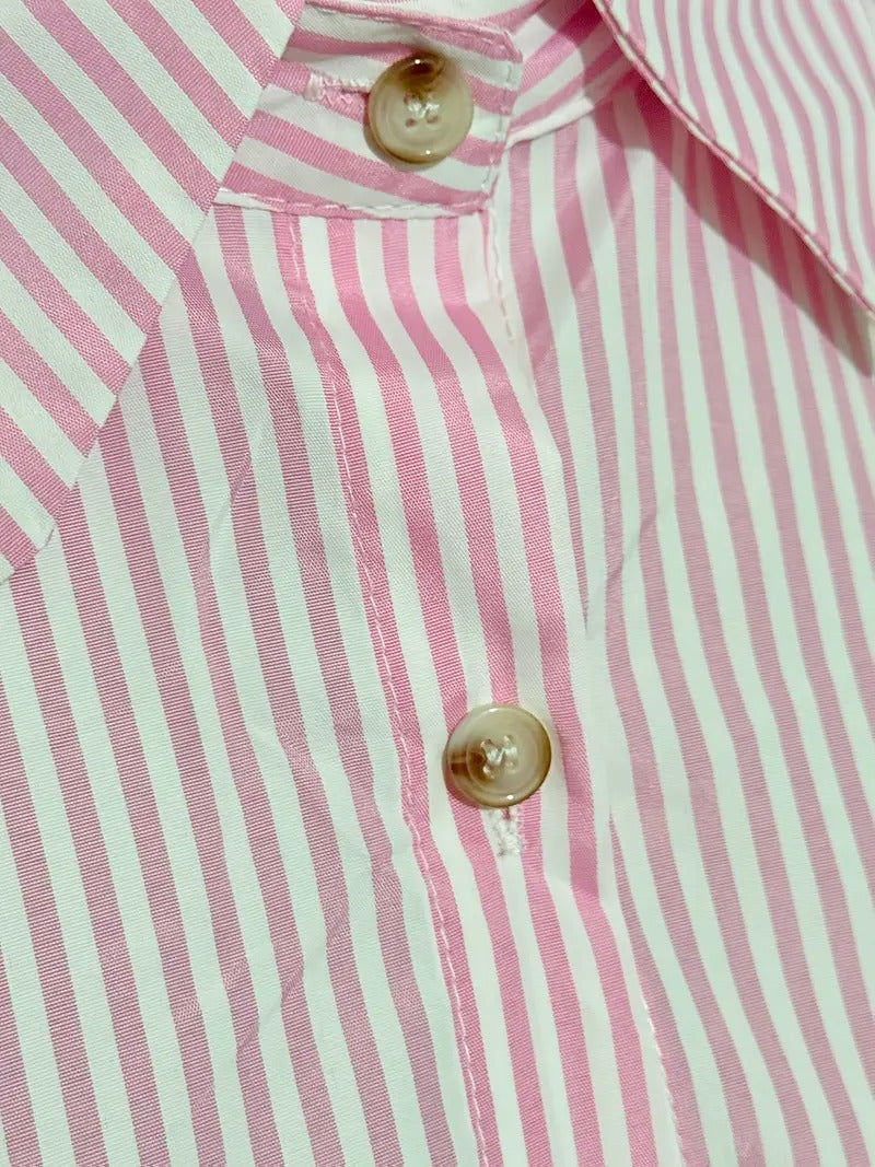 Gestreepte blouse voor vrouwen | knoopjes en lange mouw
