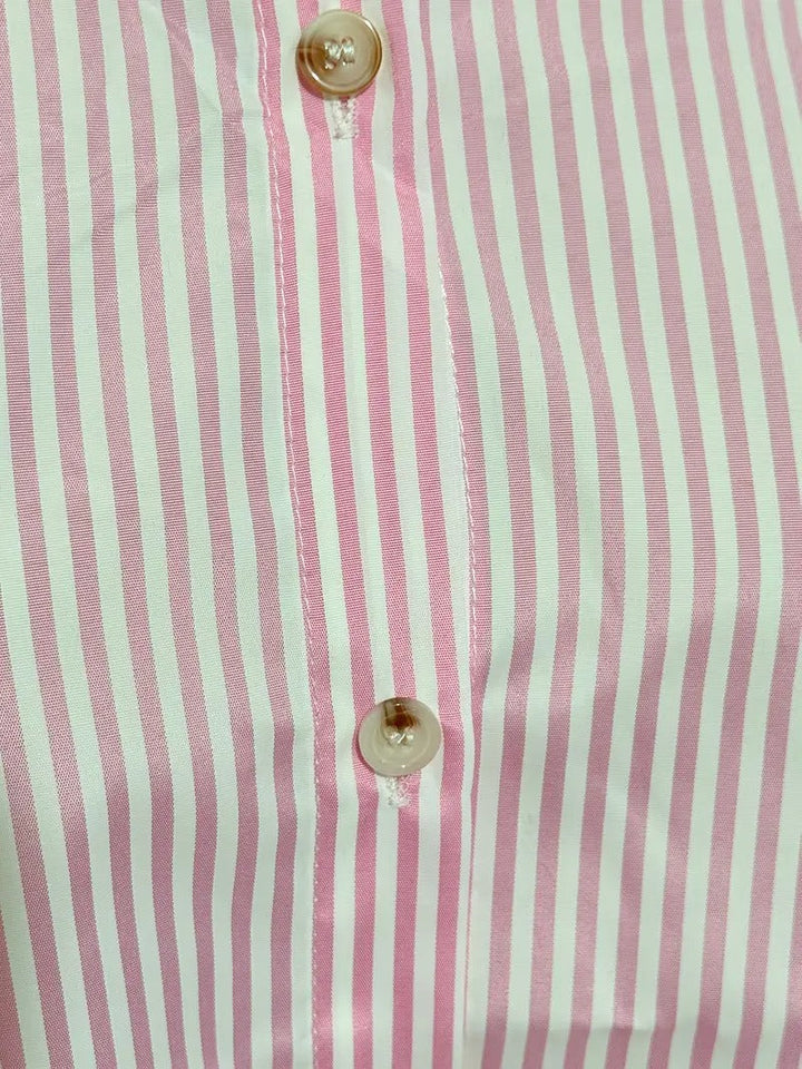 Gestreepte blouse voor vrouwen | knoopjes en lange mouw