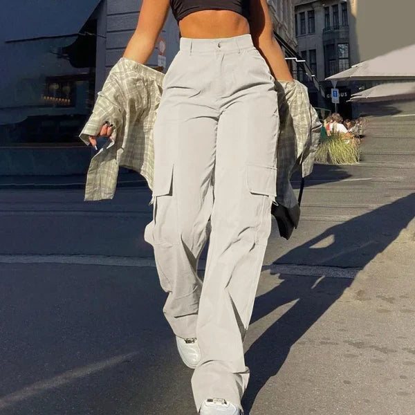 Cargo Pants with High Waist - Street Style