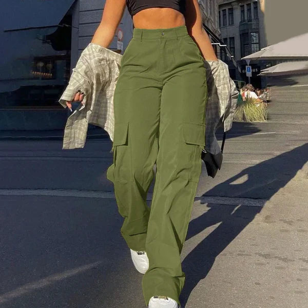Cargo Pants with High Waist - Street Style