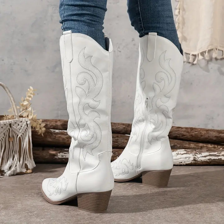 Stylish High Cowboy Women's Boots with Heel