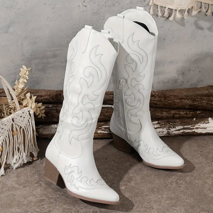 Stijlvolle Hoge Cowboy Dames Laarzen met Hak
