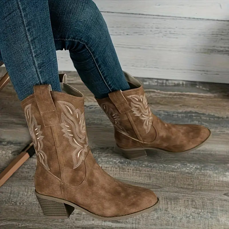 Trendy Elegant Cowboy Women's Boots