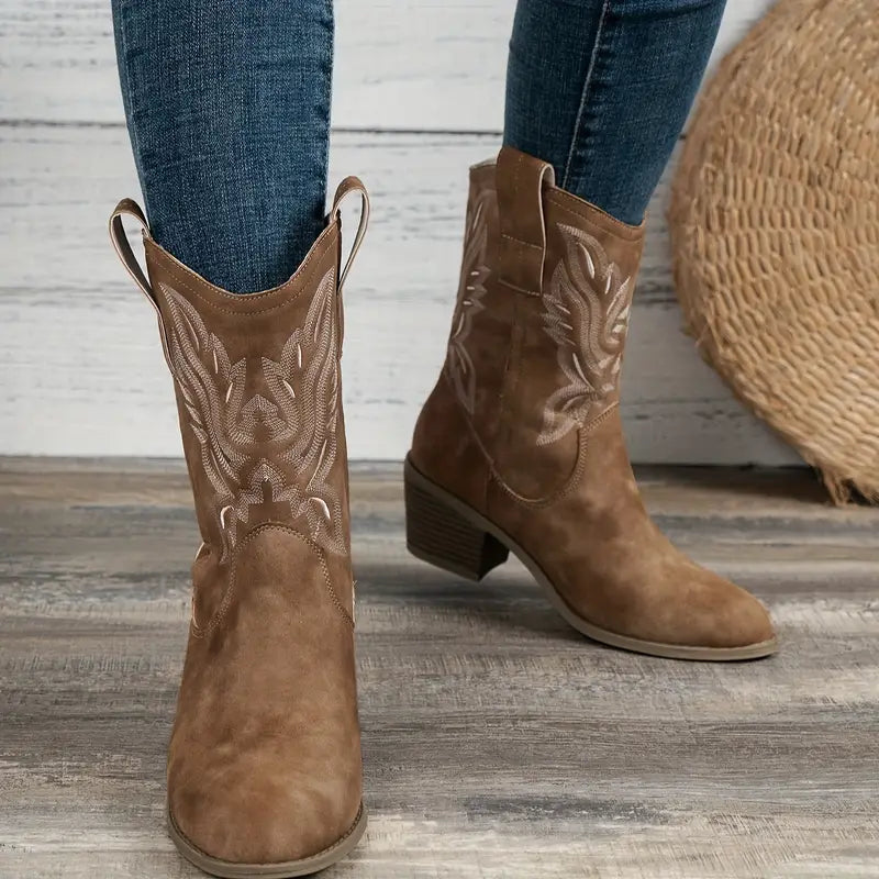 Trendy Elegant Cowboy Women's Boots