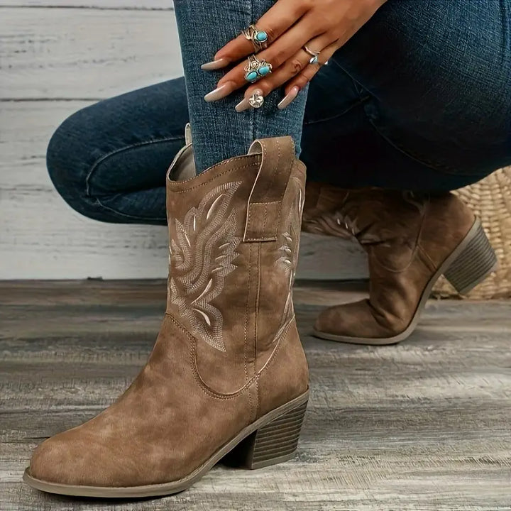 Trendy Elegant Cowboy Women's Boots