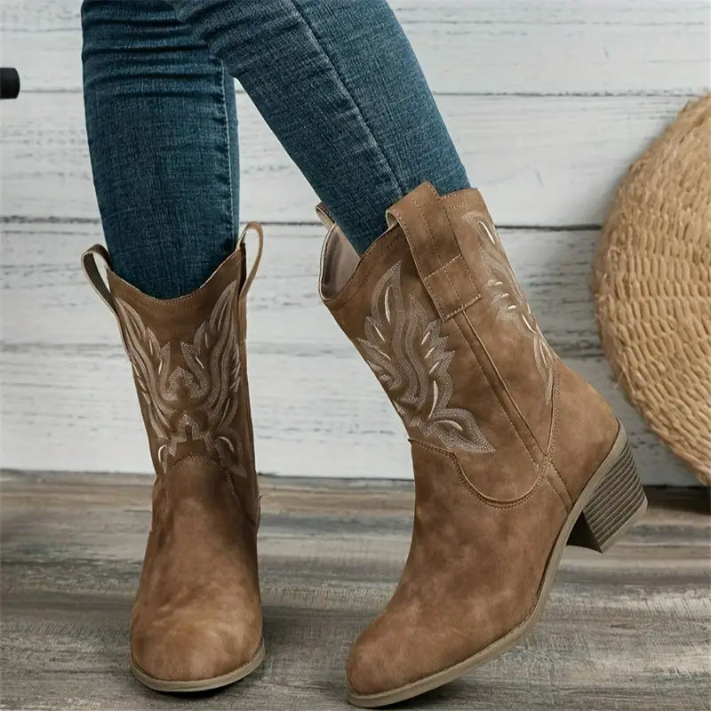 Trendy Elegant Cowboy Women's Boots