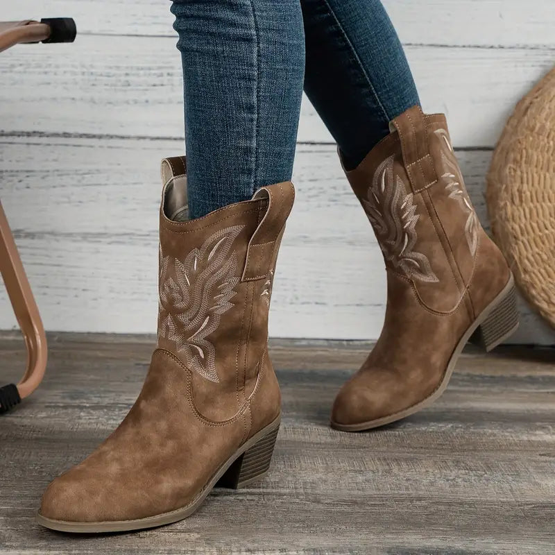 Trendy Elegant Cowboy Women's Boots