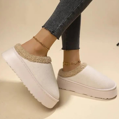 Trendy Comfortabele Dames Pantoffels Met Bontvoering