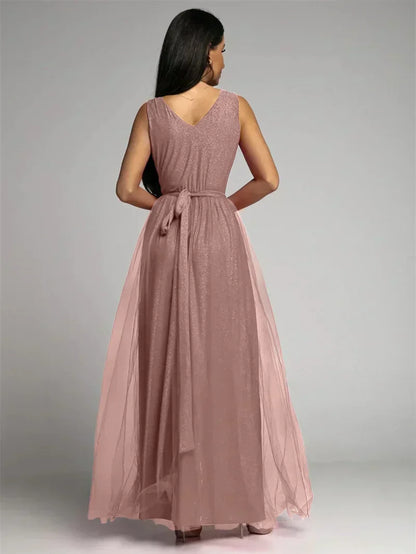 Terra | Luxe Avondjurk met Tule Rok en Glanzende Details
