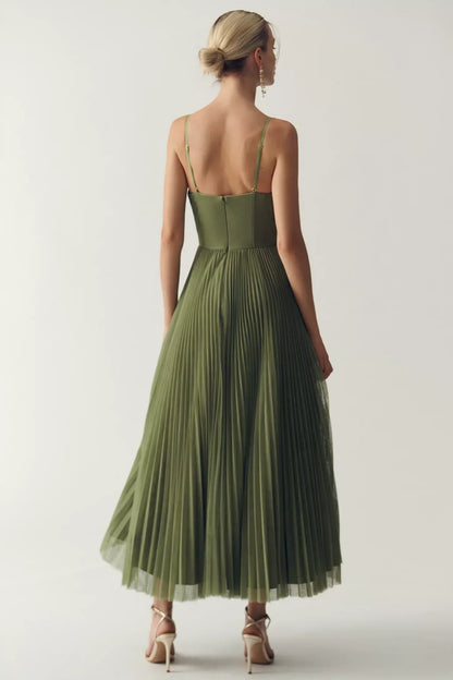 Fazaie | Luxe Geplooide Bustierjurk
