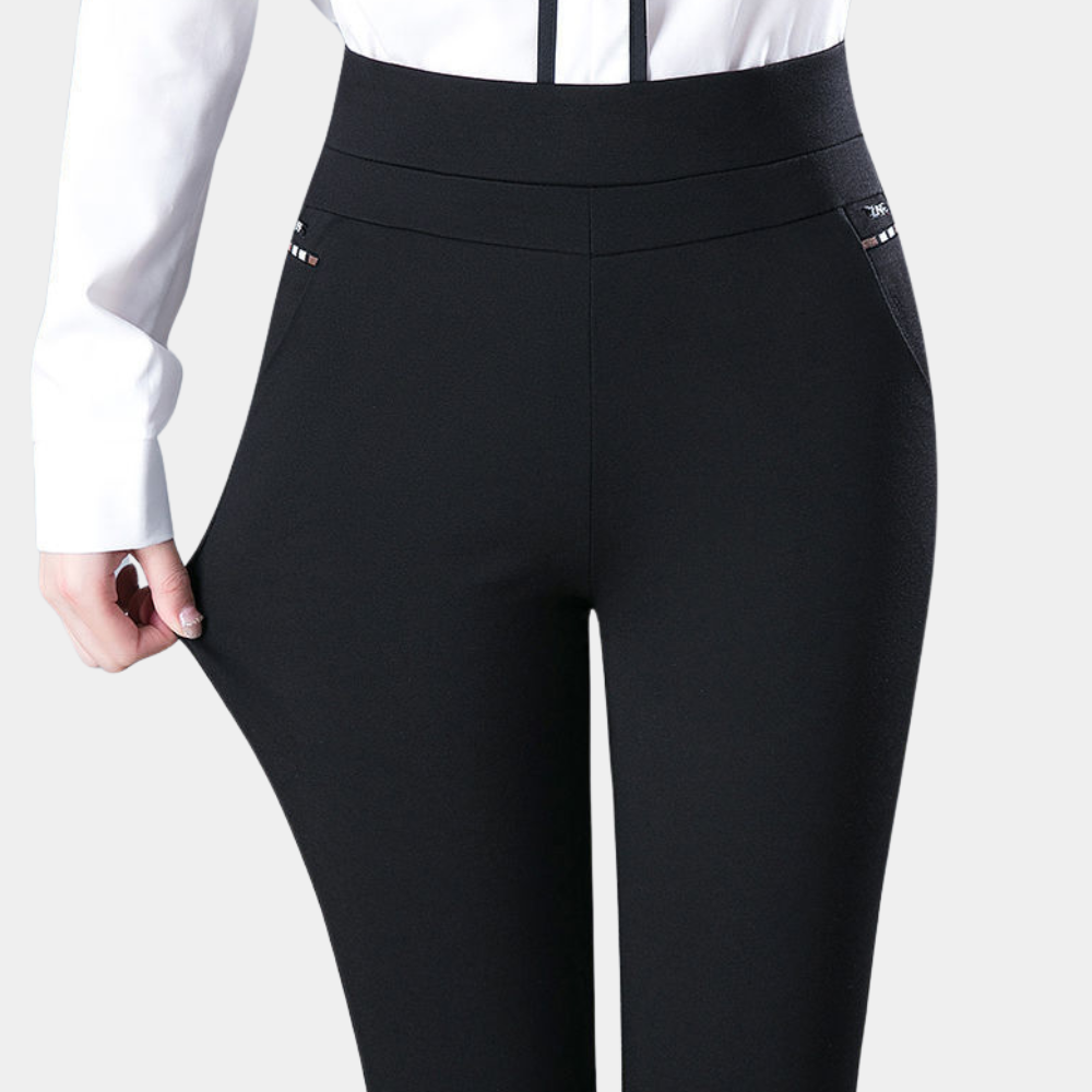 Legging stretch noir confortable femme à taille haute