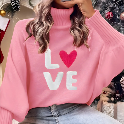 Trendy Dames Coltrui met Love print en Lange Mouwen
