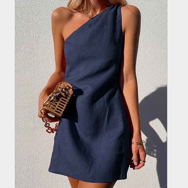 Amica | Elegante One-Shoulder Mini Jurk