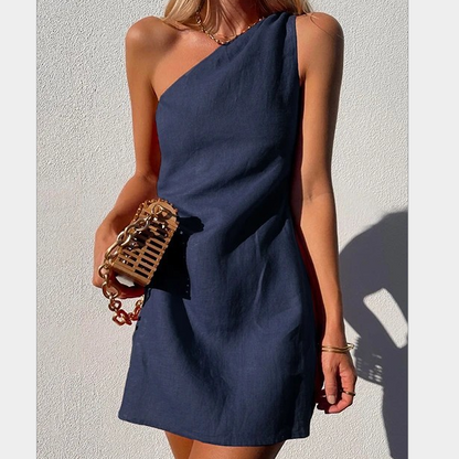 Amica | Elegante One-Shoulder Mini Jurk