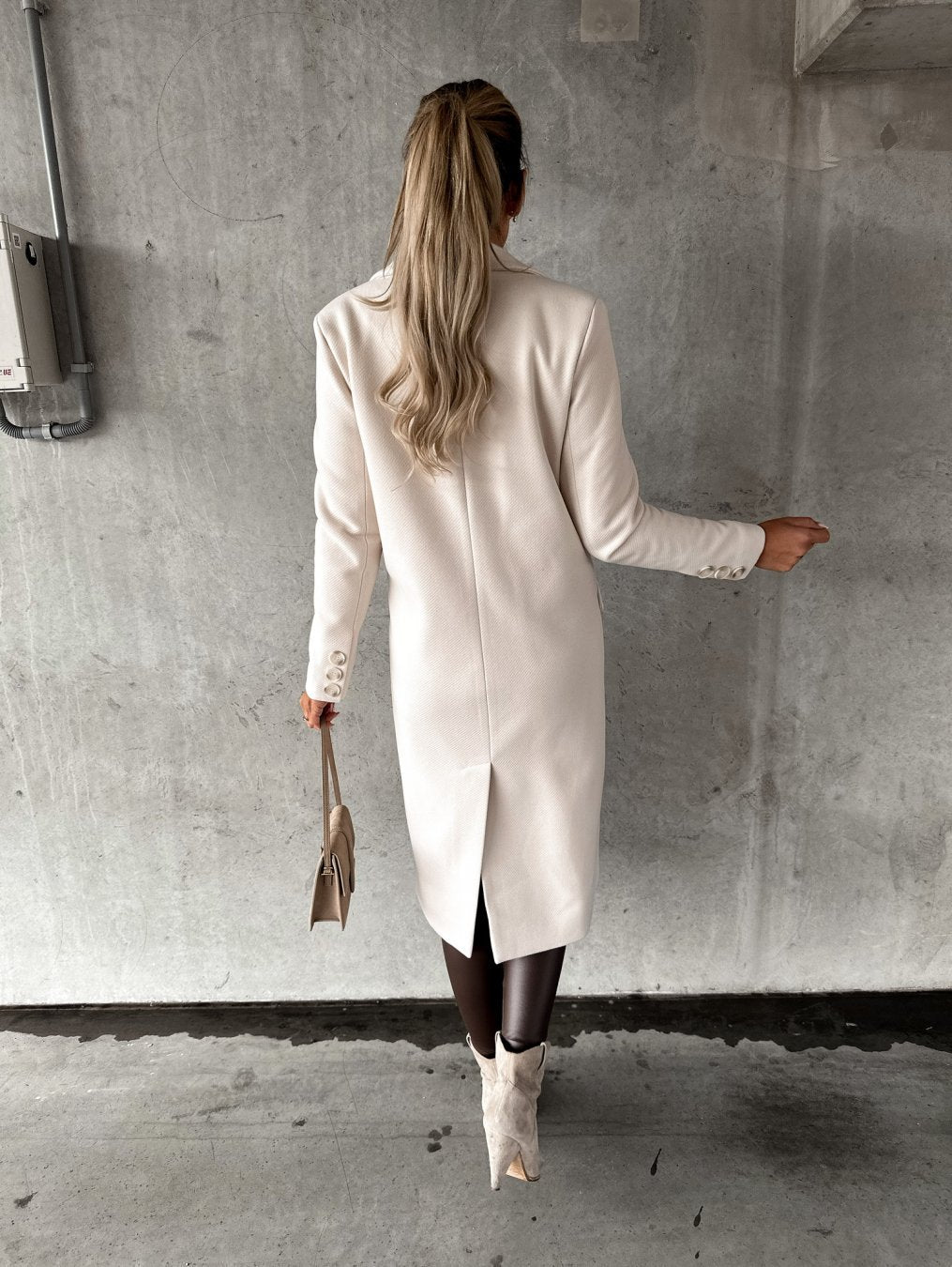 Luxe Dames Trenchcoat Winterjas met Dubbele Knopen