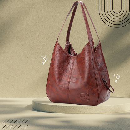 Lizi | Casual Schoudertas met Vintage Lederlook
