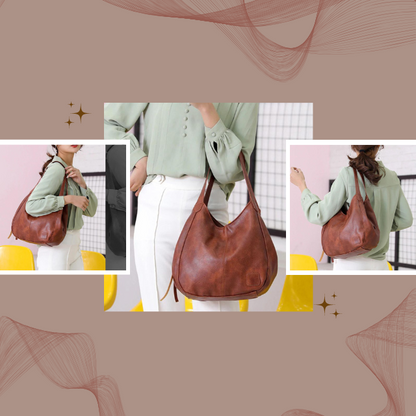Lizi | Casual Schoudertas met Vintage Lederlook