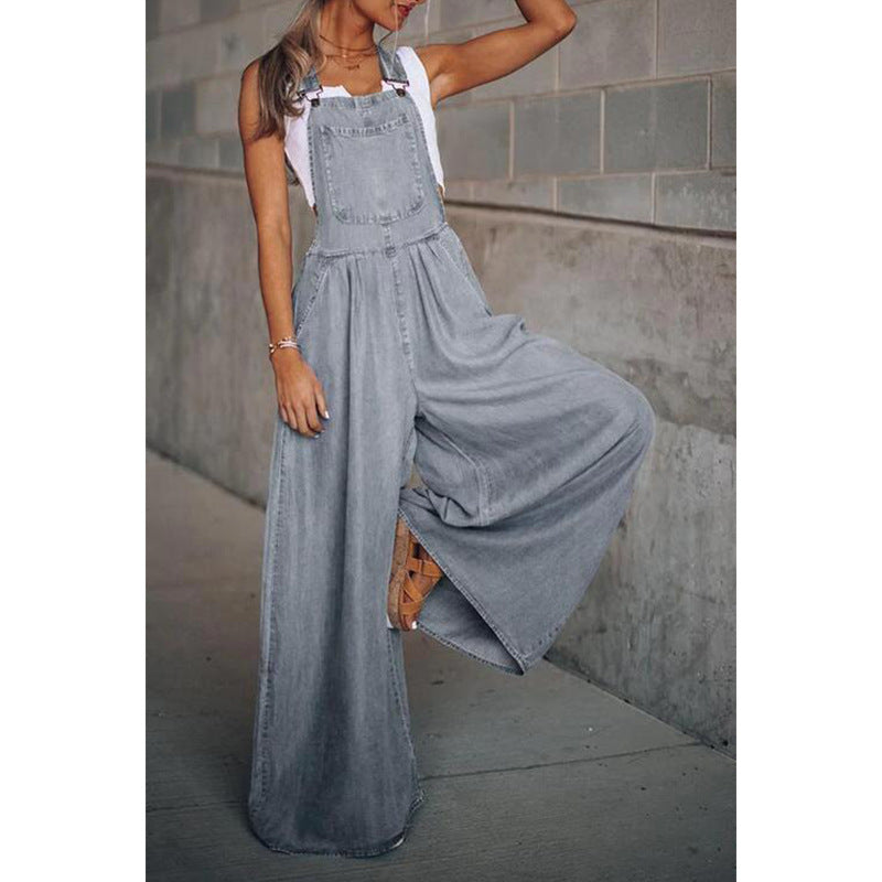 Nela | Denim Tuinbroek Jumpsuit