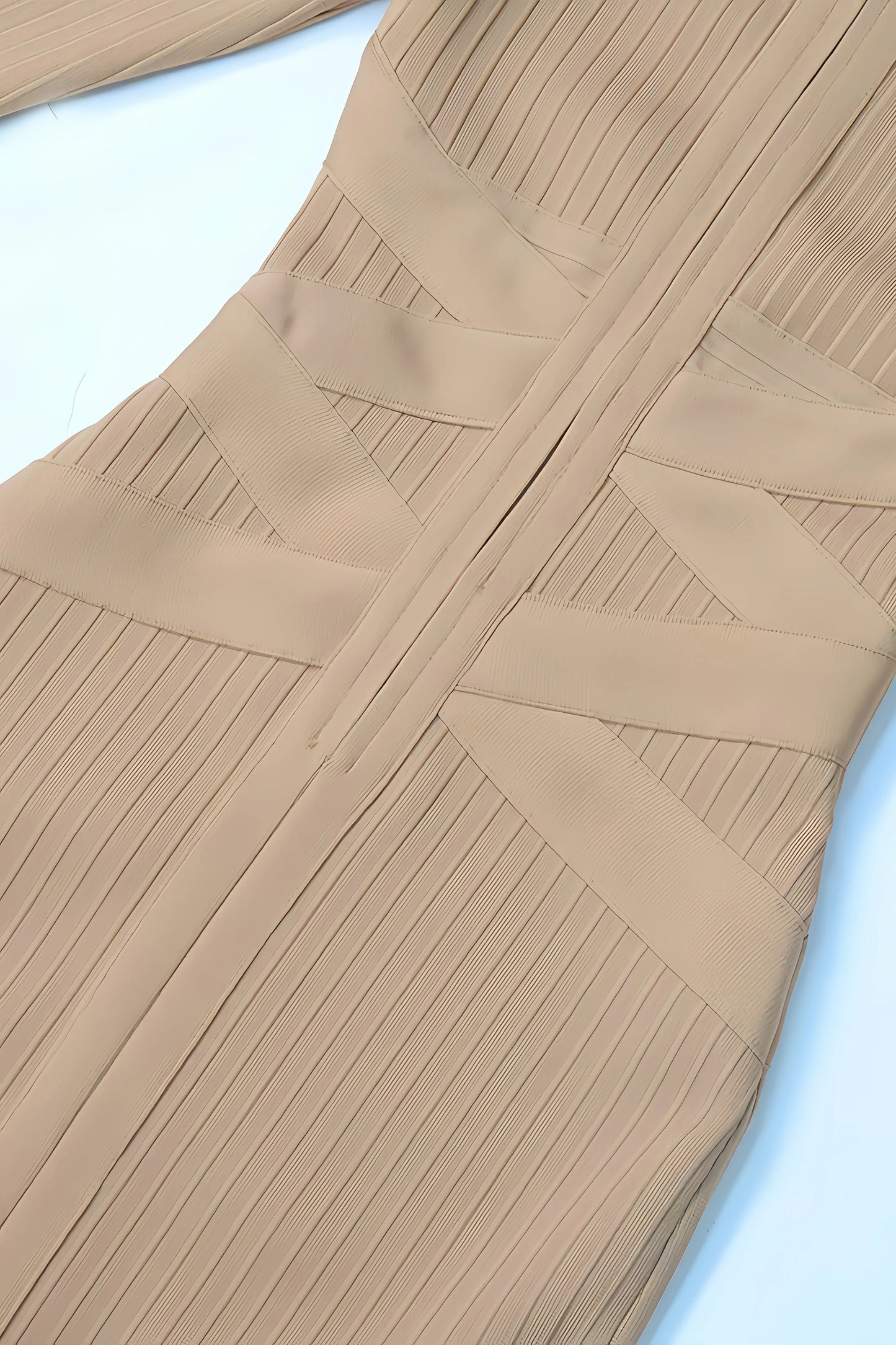 Halyn | Bandage Midijurk met Geribde Structuur