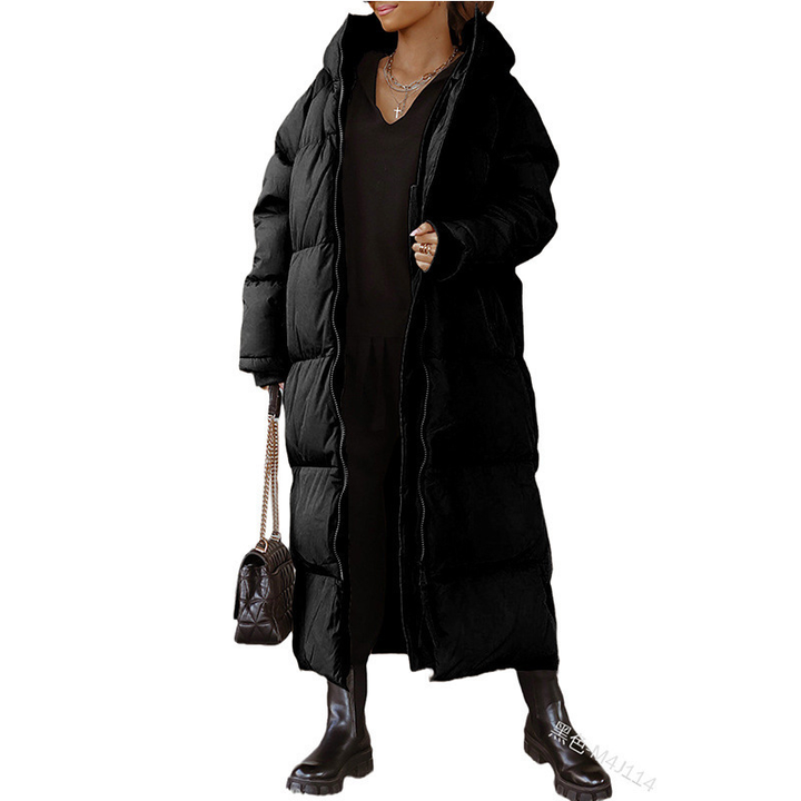 Winter Quilted Women's Puffer Jacket with Long Fit