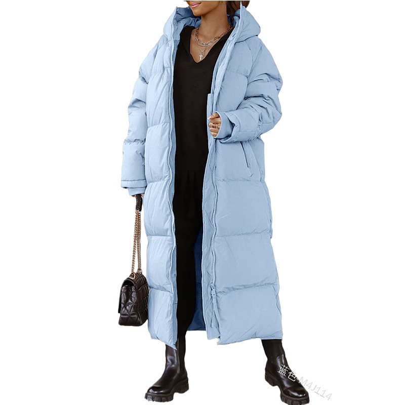 Winter Quilted Women's Puffer Jacket with Long Fit