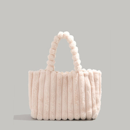 Lina | Luxe Faux Fur Handtas met Gestructureerde Look