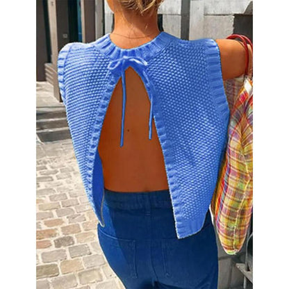 Klasina | Gebreide Mouwloze Top