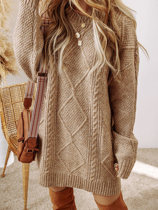 Oversized Warme Gebreide Sweater Jurk voor Dames