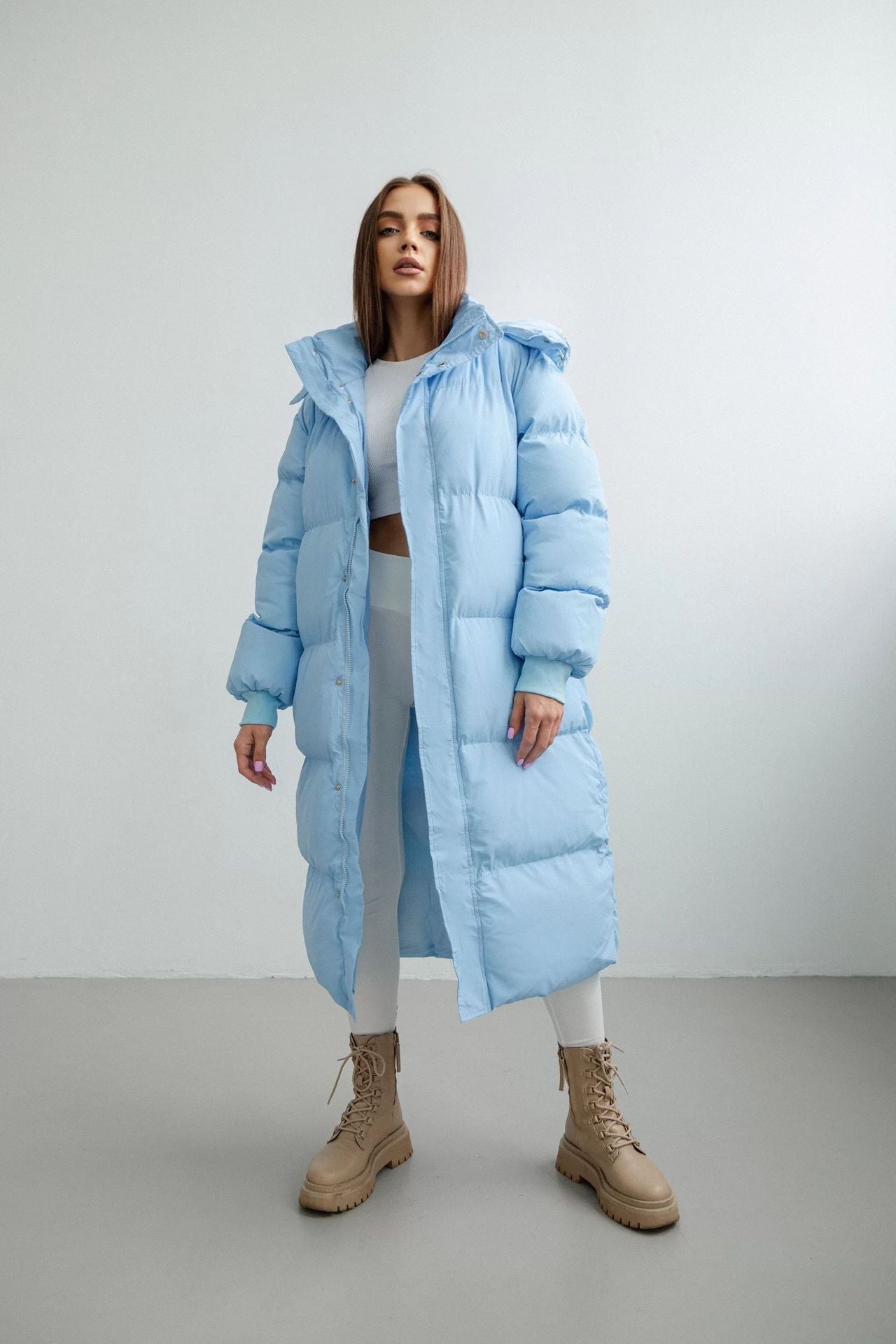 Warme Lange Dames Puffercoat Winterjas met Capuchon