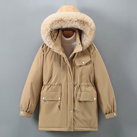 Warme Luxe Dames Parka Jas met Capuchon en Bontkraag