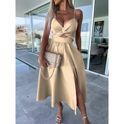 Grazia | Zomerse Cut-Out Midi Jurk met Split