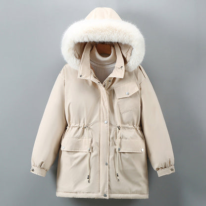 Warme Luxe Dames Parka Jas met Capuchon en Bontkraag