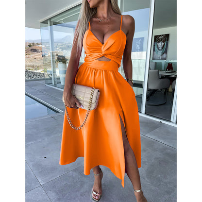 Grazia | Zomerse Cut-Out Midi Jurk met Split