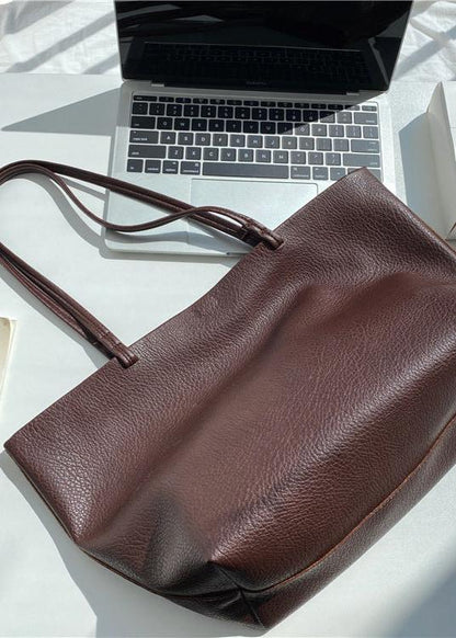 Elegante Ruime Leren Dames Shopper Tas