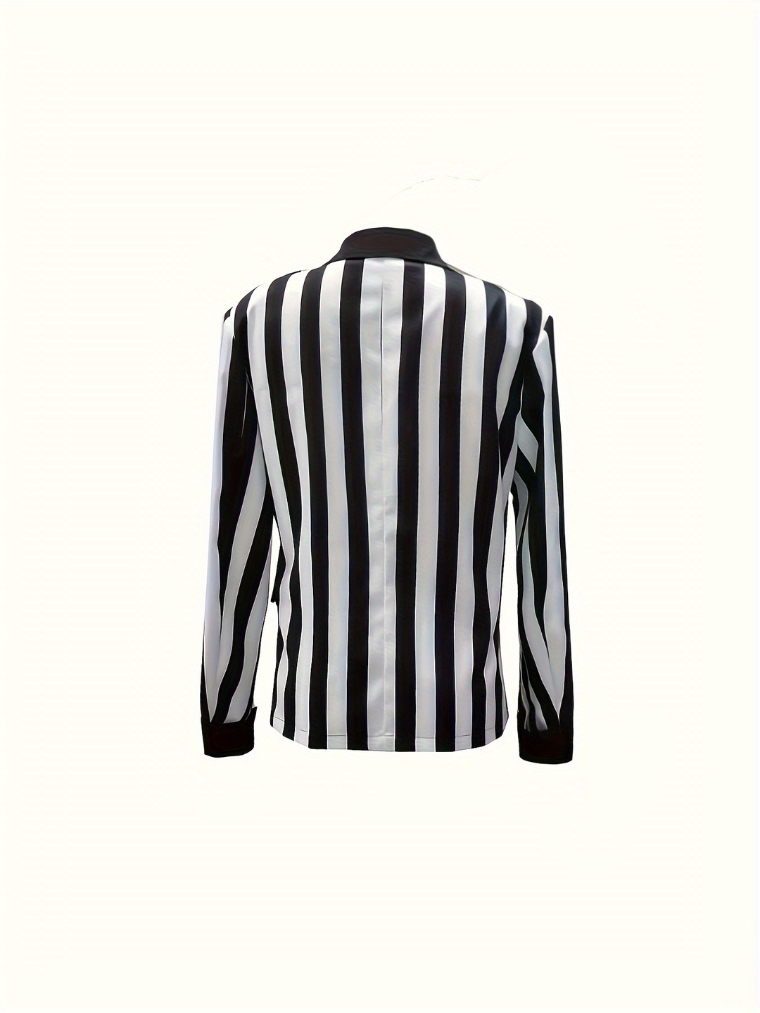 Dames Zwart Wit Gestreepte Blazer met Zakken