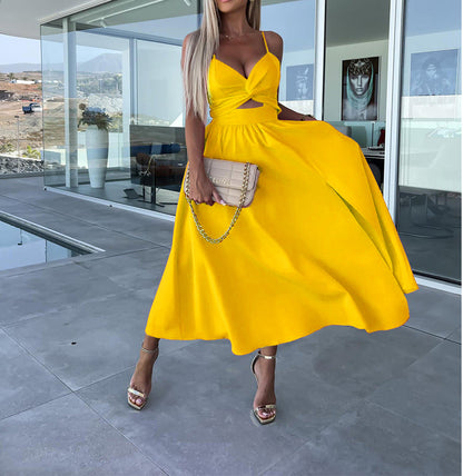 Grazia | Zomerse Cut-Out Midi Jurk met Split