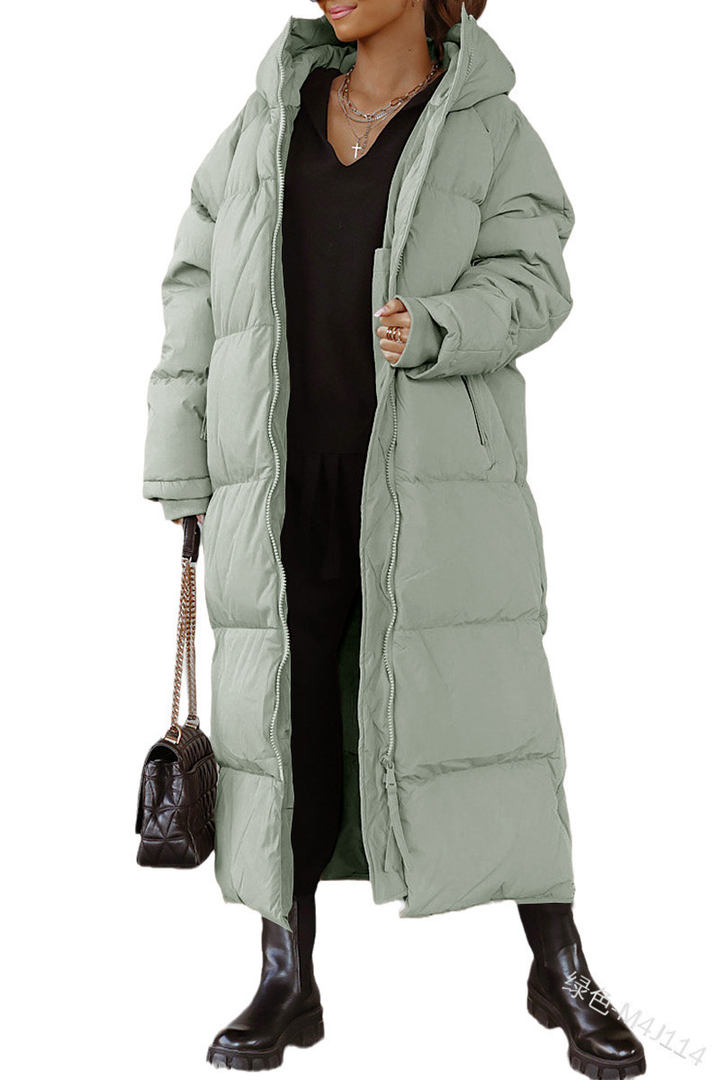 Winter Quilted Women's Puffer Jacket with Long Fit