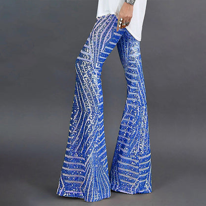 Glitter Dames Flared Paillettenbroek