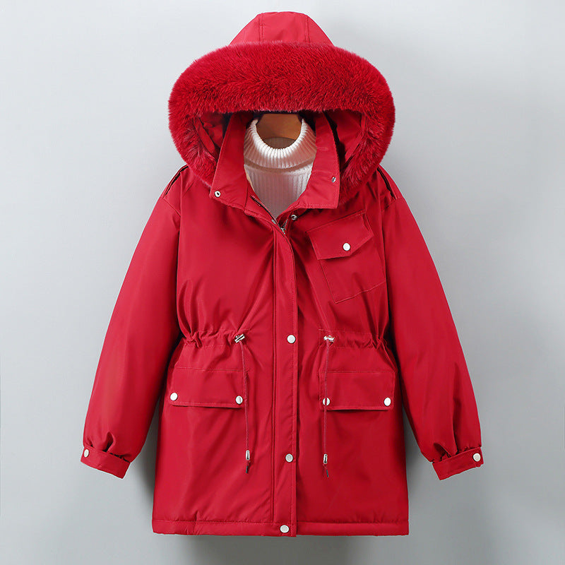 Warme Luxe Dames Parka Jas met Capuchon en Bontkraag