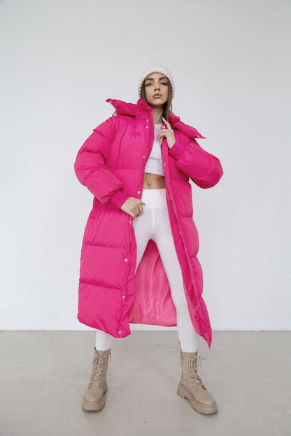 Lange Warme Oversized Dames Puffer Jas met Capuchon